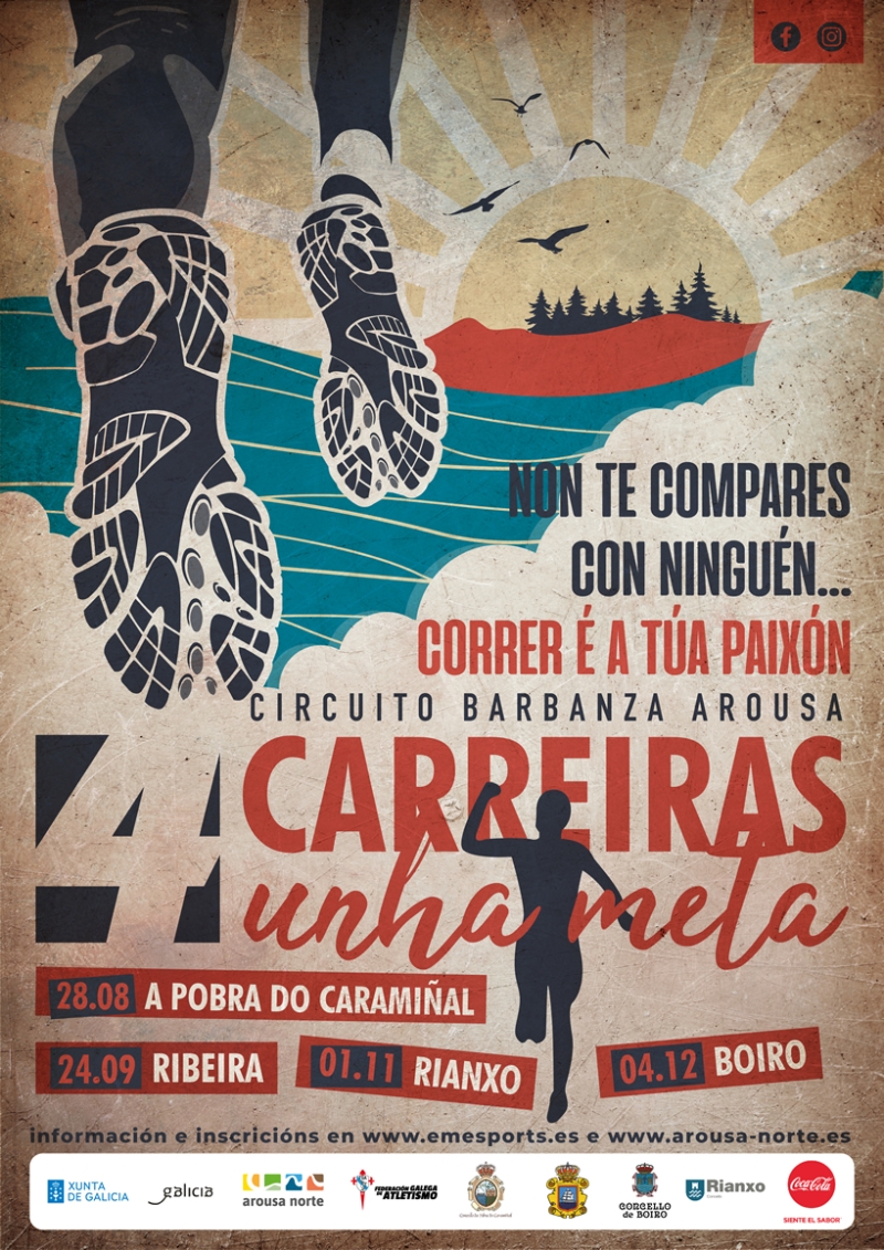 V CIRCUITO DE  CARREIRAS BARBANZA AROUSA 2022 - Inscríbete