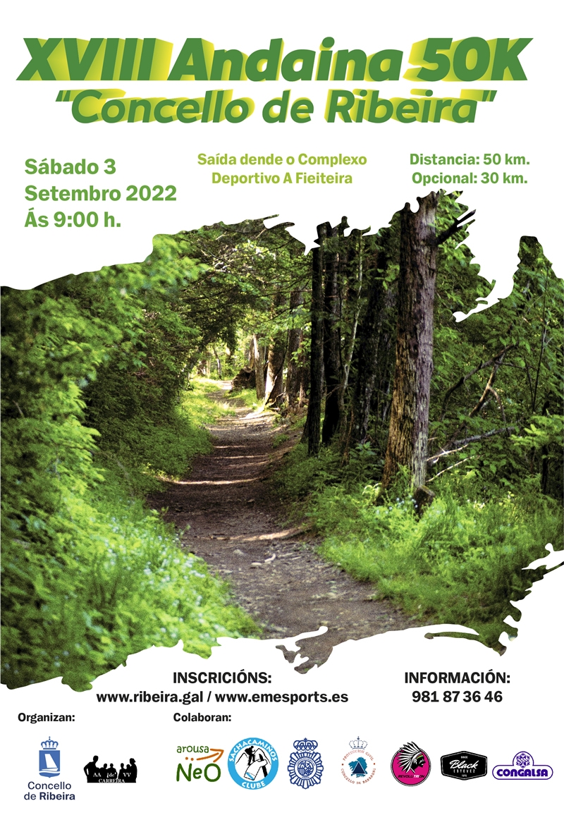 XVIII ANDAINA 50K - CONCELLO DE RIBEIRA - Inscríbete