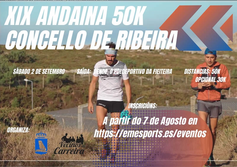 XIX ANDAINA 50K - CONCELLO DE RIBEIRA - Inscríbete