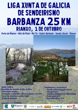 V BARBANZA 25KM - COPA GALEGA DE ANDAINAS - Inscríbete