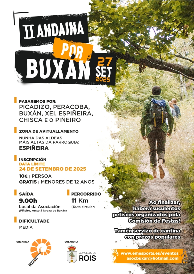 II ANDAINA POR BUXÁN 2025 - Inscríbete