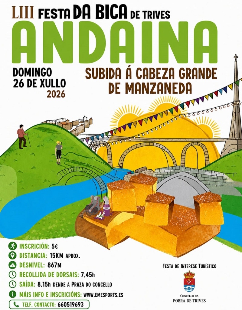 LIII FESTA DA BICA DE TRIVES ANDAINA SUBIDA A MANZANEDA 2026 - Inscríbete