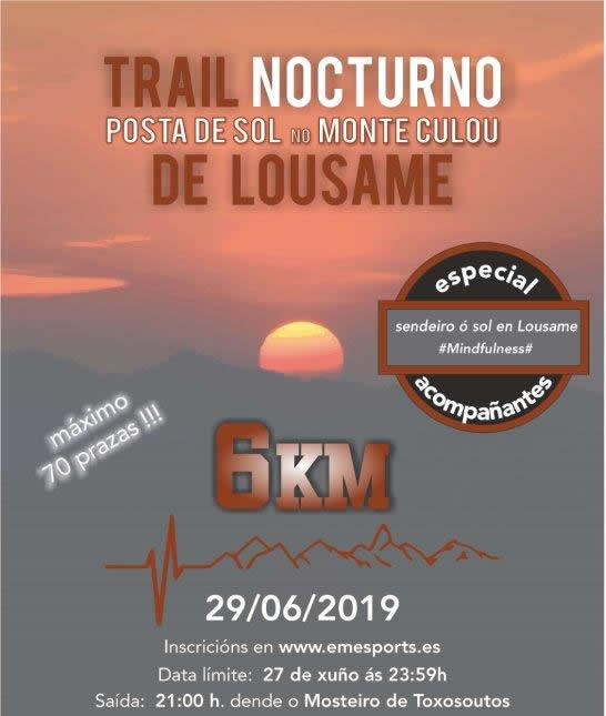 ANDAINA NOCTURNA «POSTA DE SOL NO MONTE CULOU» - Inscríbete ANDAINA NOCTURNA «POSTA DE SOL NO MONTE CULOU» - Inscríbete