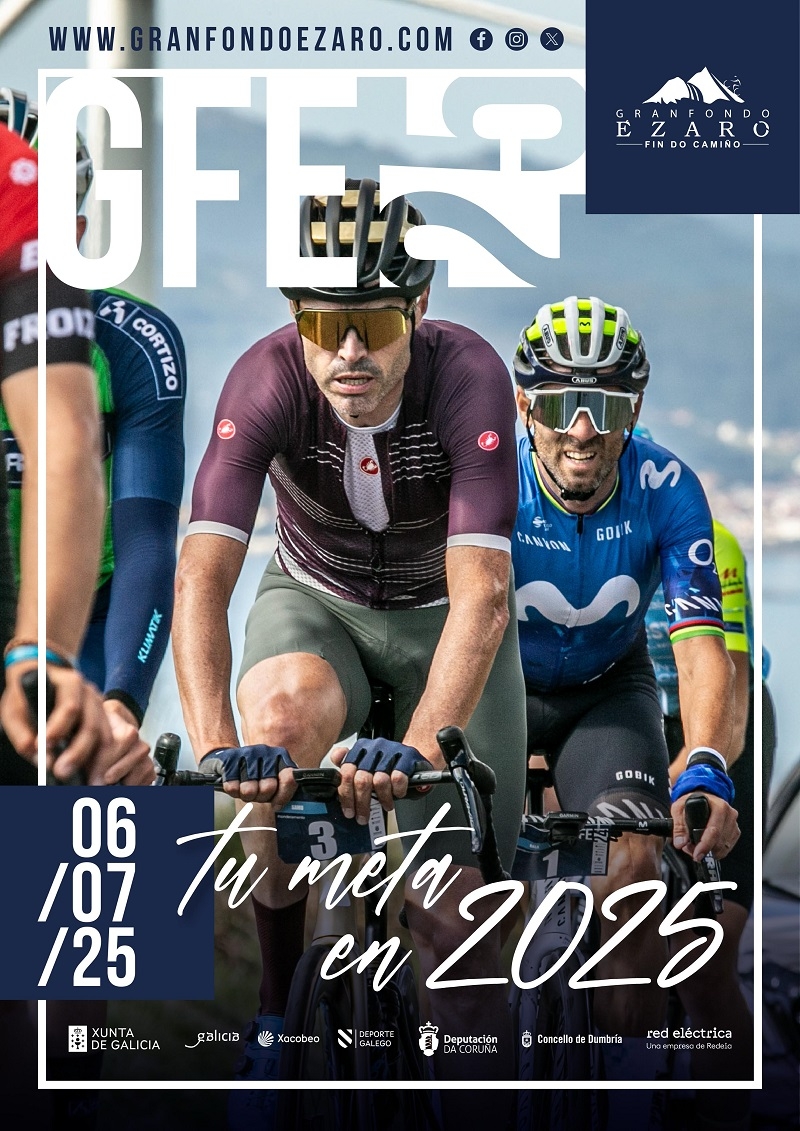 Cartel del evento GRAN FONDO ÉZARO – FIN DO CAMIÑO_2025