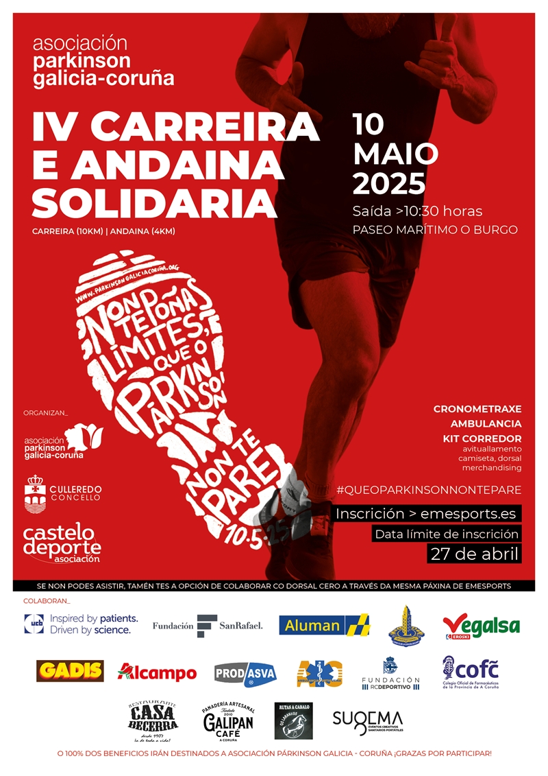 Resultados IV CARREIRA E ANDAINA SOLIDARIA POLO PÁRKINSON 