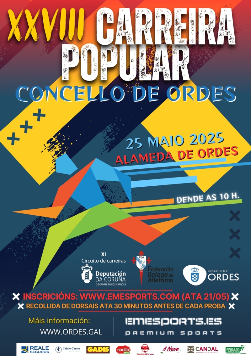 Resultados XXVIII CARREIRA POPULAR CONCELLO DE ORDES 2025