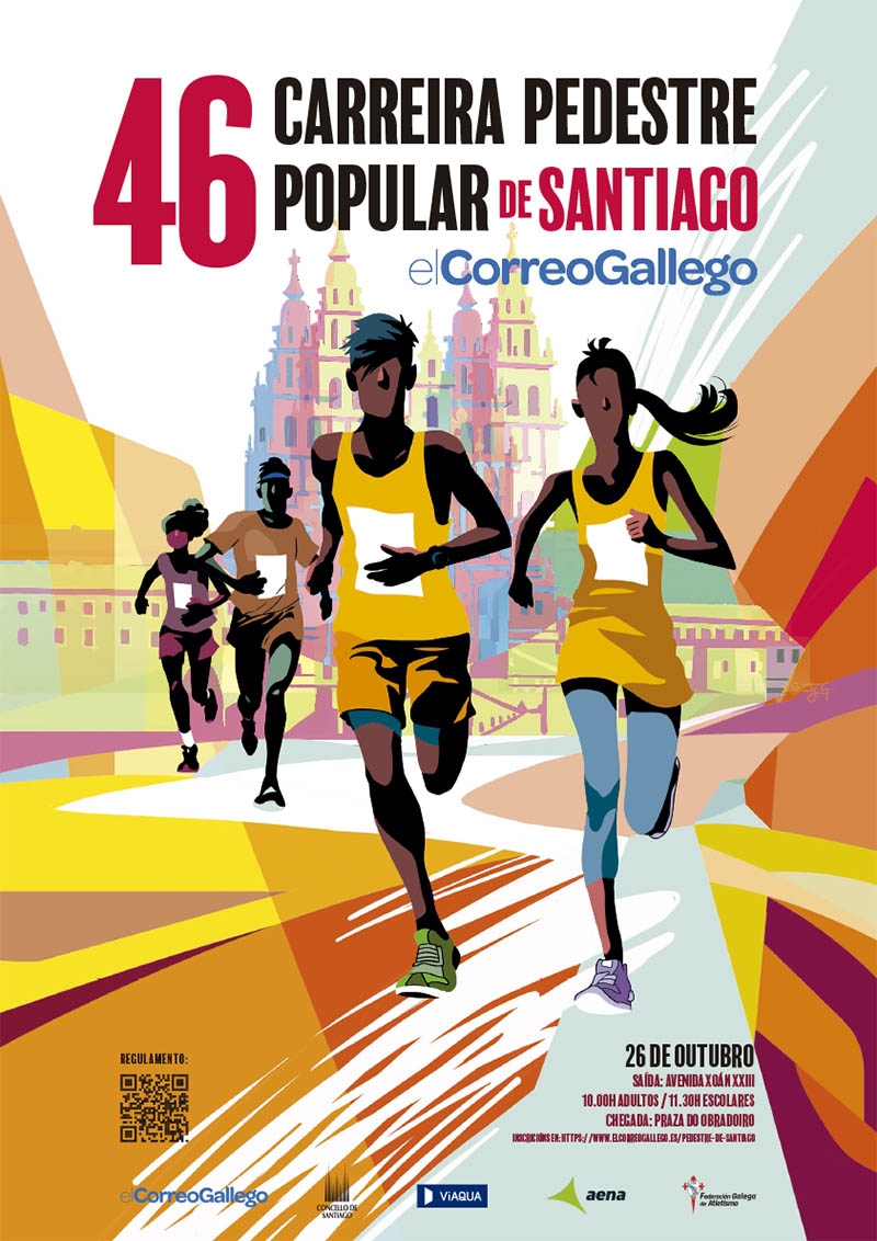 Cartel del evento 46 CARREIRA PEDESTRE POPULAR DE SANTIAGO