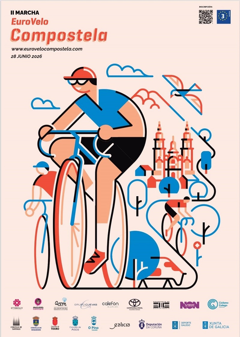 Cartel del evento EUROVELO COMPOSTELA_2026