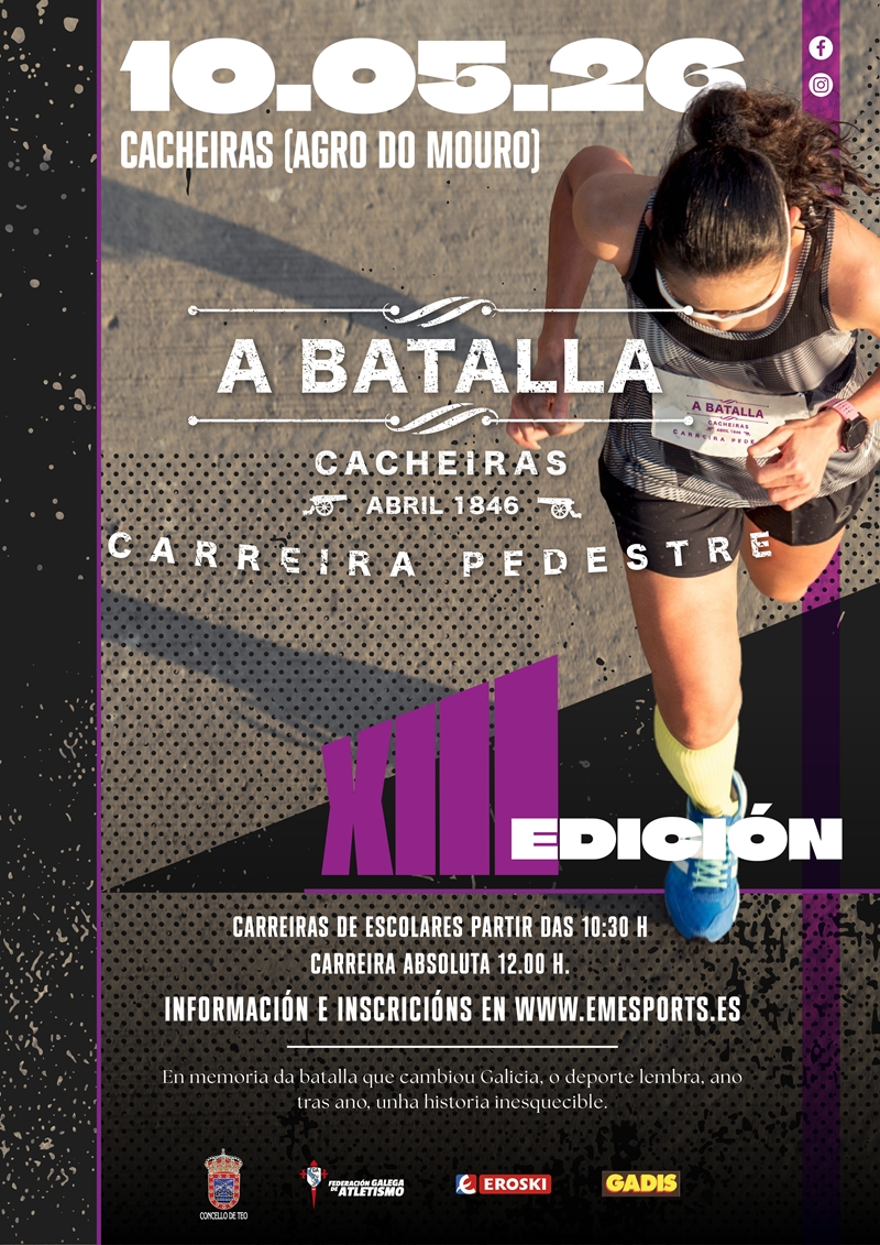 Cartel del evento CARREIRA PEDESTRE BATALLA DE CACHEIRAS 2026