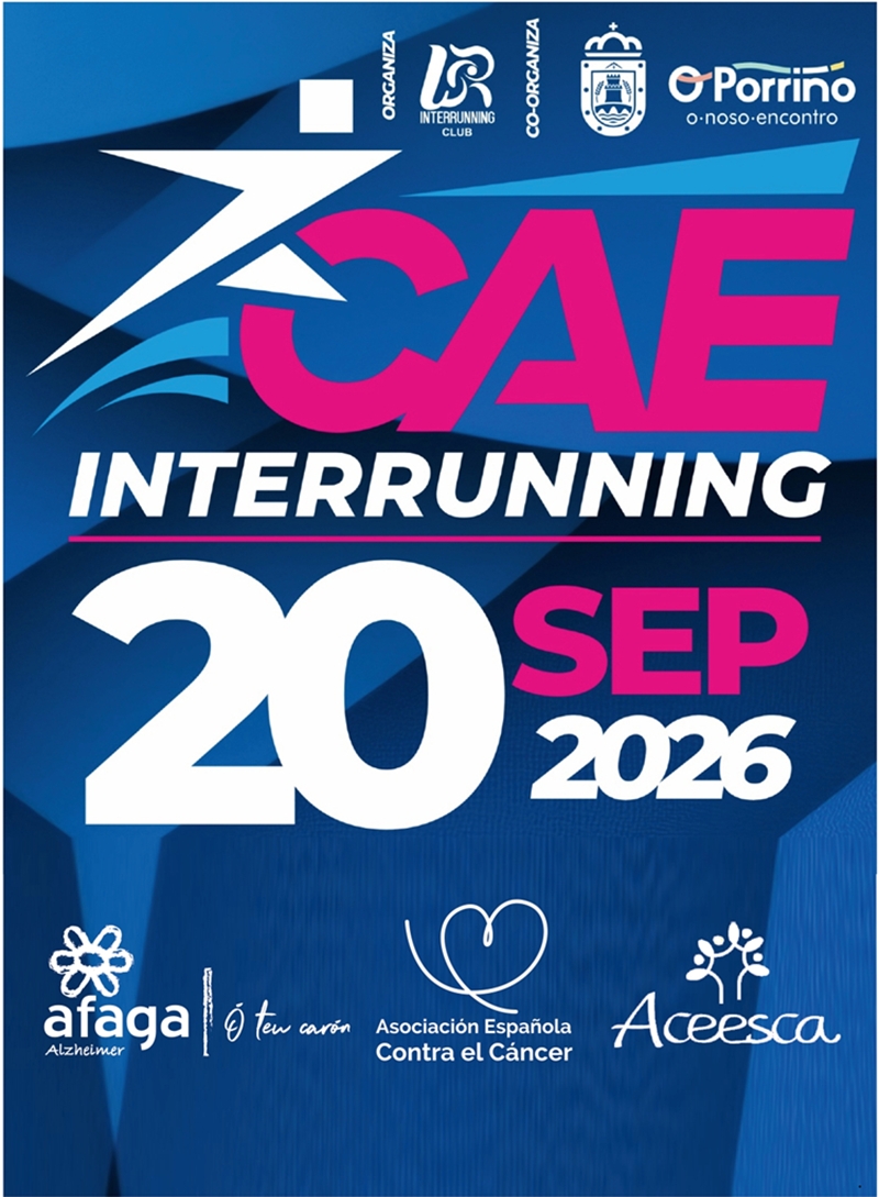 Cartel del evento INTERRUNNING – CAE 2026 ( XV INTERRUNNING IV CARRERA DE EMPRESAS GALICIA 2026 )
