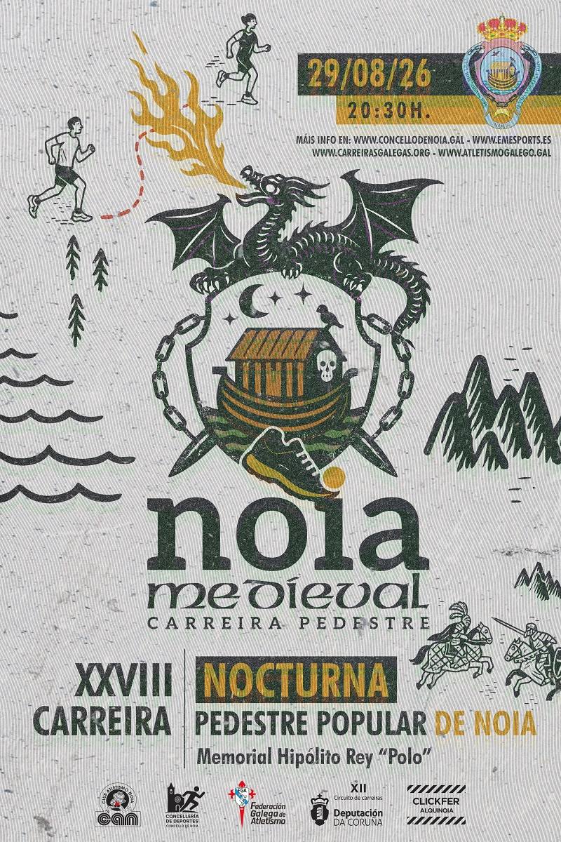 Cartel del evento XXVIII CARREIRA NOIA MEDIEVAL MEMORIAL HIPÓLITO REY 