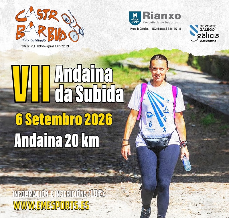 Cartel del evento VII ANDAINA DA SUBIDA AO CASTRO BARBUDO