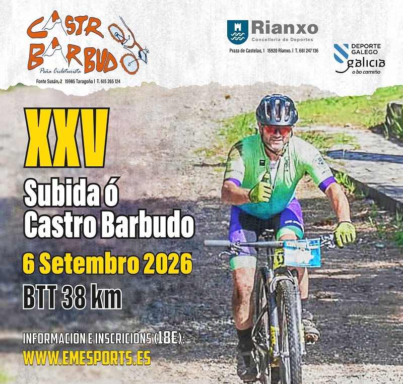 Cartel del evento XXV SUBIDA AO CASTRO BARBUDO 