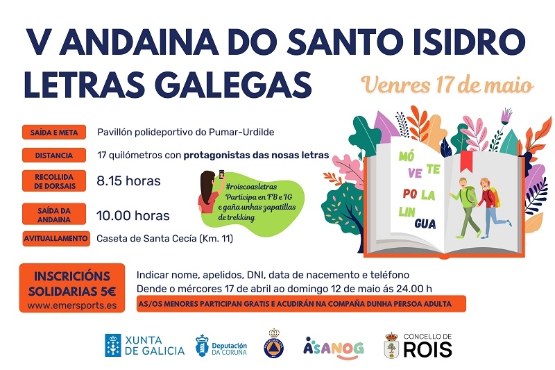Cartel del evento V ANDAINA DO S. ISIDRO LETRAS GALEGAS 2024