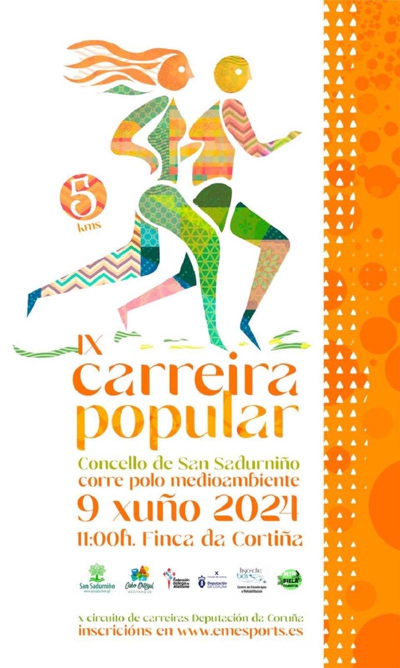Cartel del evento IX CARREIRA POPULAR CONCELLO DE SAN SADURNIÑO